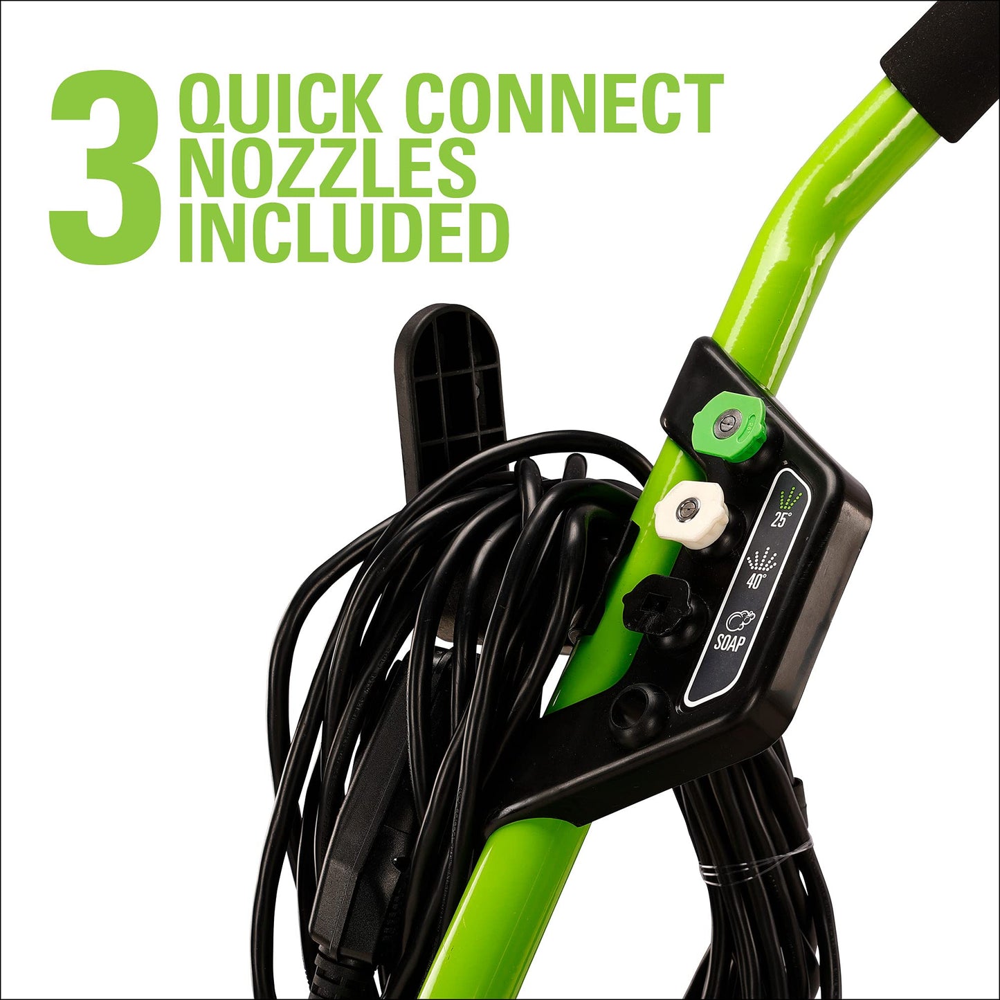 Greenworks Lavadora a Presión Eléctrica 2000 PSI, 13 A, con Ruedas, Manguera y Cable