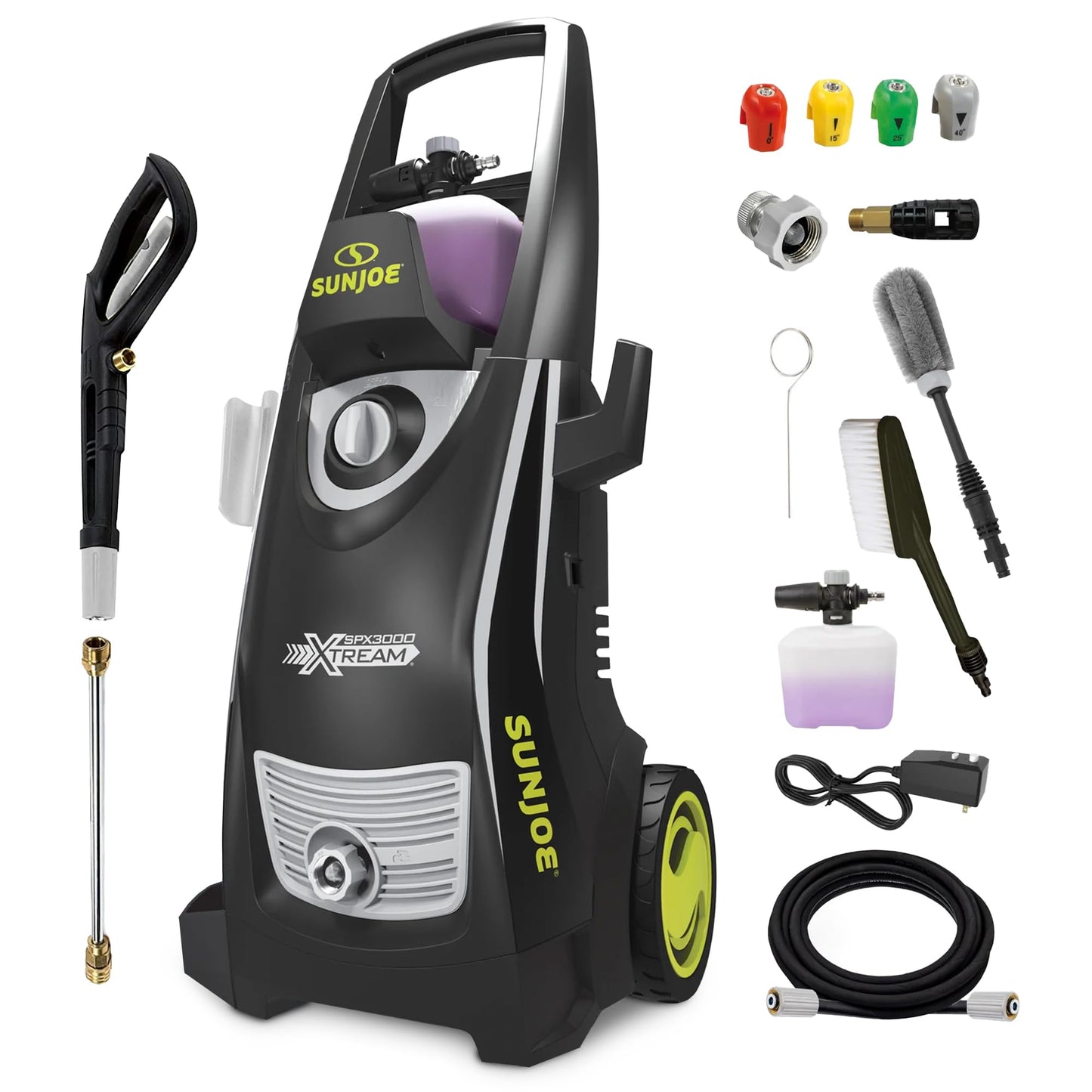 Sun Joe SPX3000-XT1 XTREAM Lavadora Eléctrica de Alta Presión 2200 PSI, 13 A