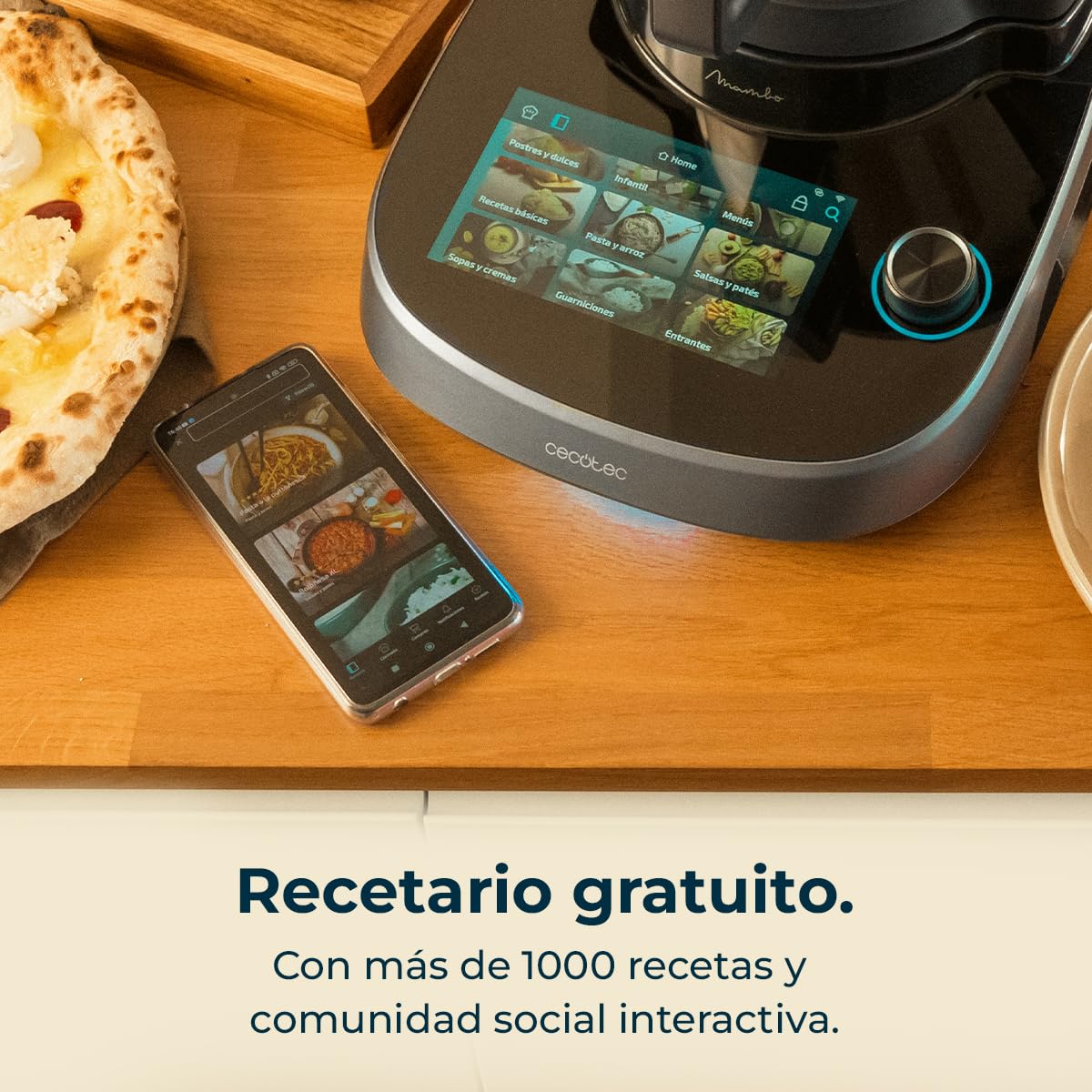 Cecotec Mambo CooKing Unique Robot de Cocina 2200 W, 45 Funciones, Jarra 4,5 L y Recetas Guiadas