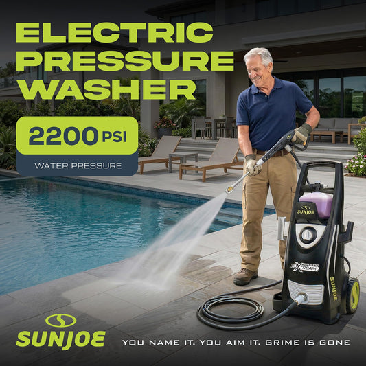 Sun Joe SPX3000-XT1 XTREAM Lavadora Eléctrica de Alta Presión 2200 PSI, 13 A